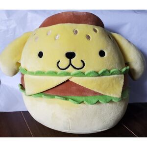 Sanrio Squishmallow Pom Pom Purin Hamburger Puppy Dog Hello Kitty Friend 8" 2020